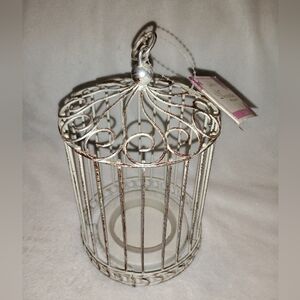 💕8" Potpourri Birdcage Decoration White Rustic Look NWT!